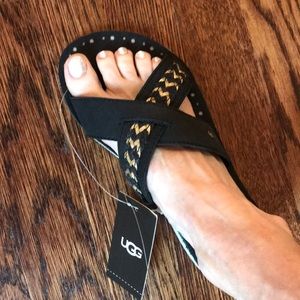 Brand New UGG Slides Crisscross leather